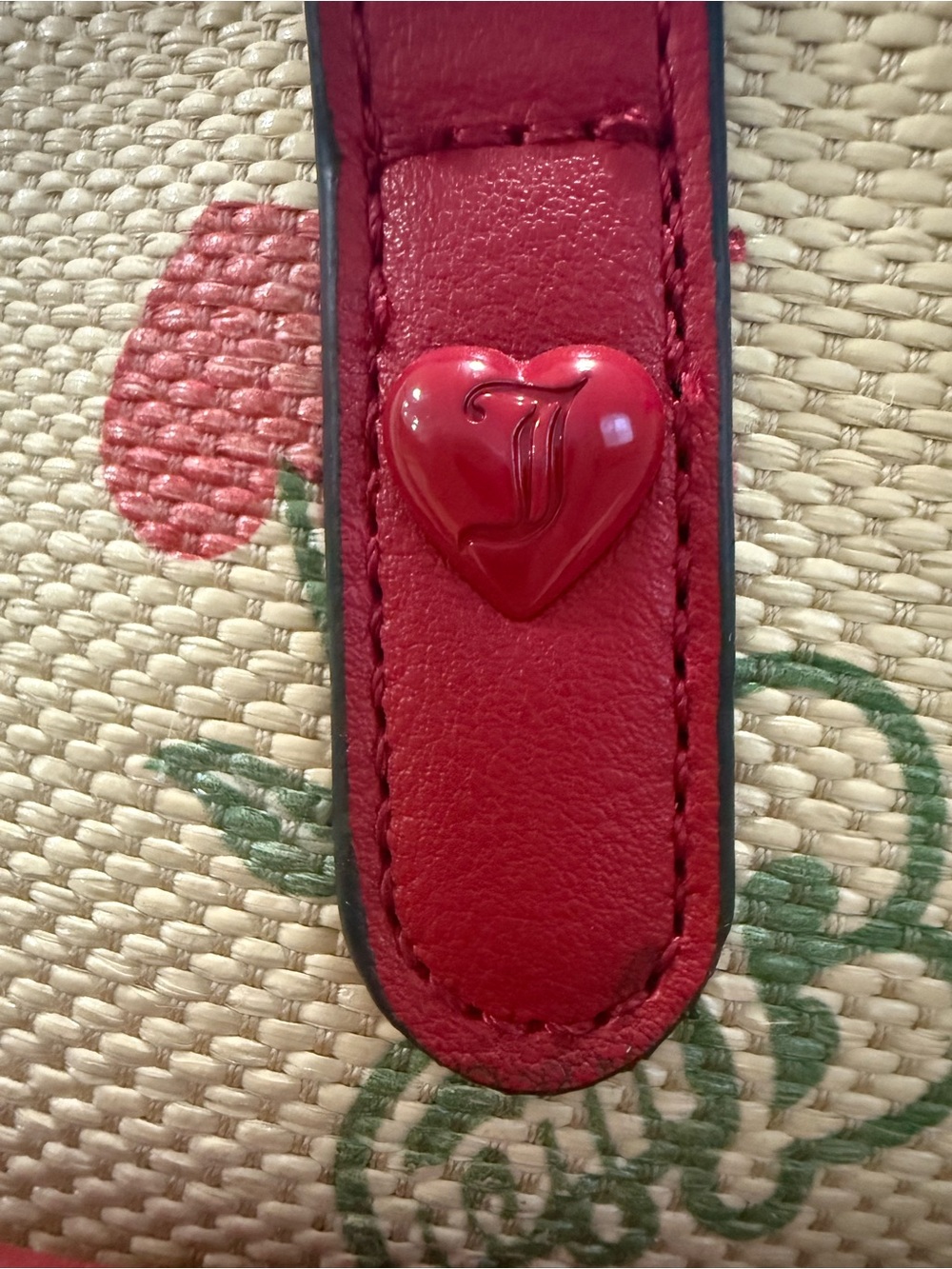 NWT Juicy Couture JUICY PARADISE Cherry Tote Bag Cherry Heart Bag Charm - Picture 6 of 8
